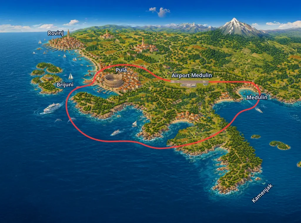 Air Medulin Route 1 - Map